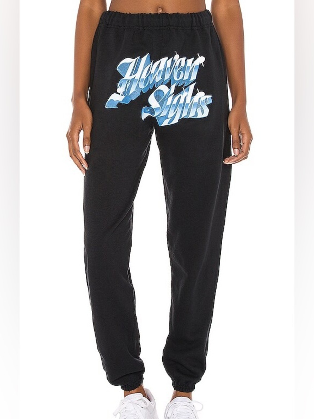 Boys Lie Black Track Pants with Blue Heaven Sighs Graphic size large